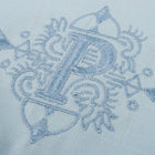 The Rhythm of M - light blue Short Sleeve Linen Cotton Embroidered Men's Shirt