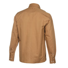 Double Diamond - Sand Long Sleeve Linen Cotton Embroidered Men's Shirt