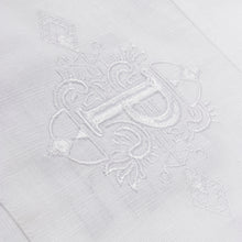 Double Diamond - White Long Sleeve Linen Cotton Embroidered Men's Shirt