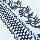 Ivy Check - Light Blue Long Sleeve Linen Cotton Embroidered Men's Shirt