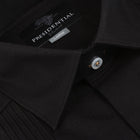 The Liberator – Black Short Sleeve Linen Cotton Embroidered Men's Shirt