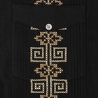 The Liberator – Black Short Sleeve Linen Cotton Embroidered Men's Shirt