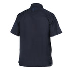 Cudiba Style – Navy Black Short Sleeve Linen Cotton Embroidered Men's Shirt