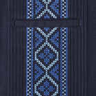 Cudiba Style – Navy Black Short Sleeve Linen Cotton Embroidered Men's Shirt