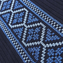 Cudiba Style – Navy Black Short Sleeve Linen Cotton Embroidered Men's Shirt
