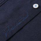 Cudiba Style – Navy Black Short Sleeve Linen Cotton Embroidered Men's Shirt