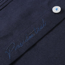 Cudiba Style – Navy Black Short Sleeve Linen Cotton Embroidered Men's Shirt