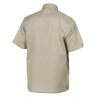 Drum and Hope – Olive Short Sleeve Linen Cotton Embroidered Men's Shirt
