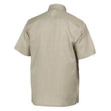 Drum and Hope – Olive Short Sleeve Linen Cotton Embroidered Men's Shirt