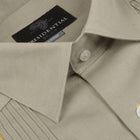 Drum and Hope – Olive Short Sleeve Linen Cotton Embroidered Men's Shirt