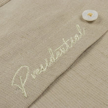 Drum and Hope – Olive Short Sleeve Linen Cotton Embroidered Men's Shirt
