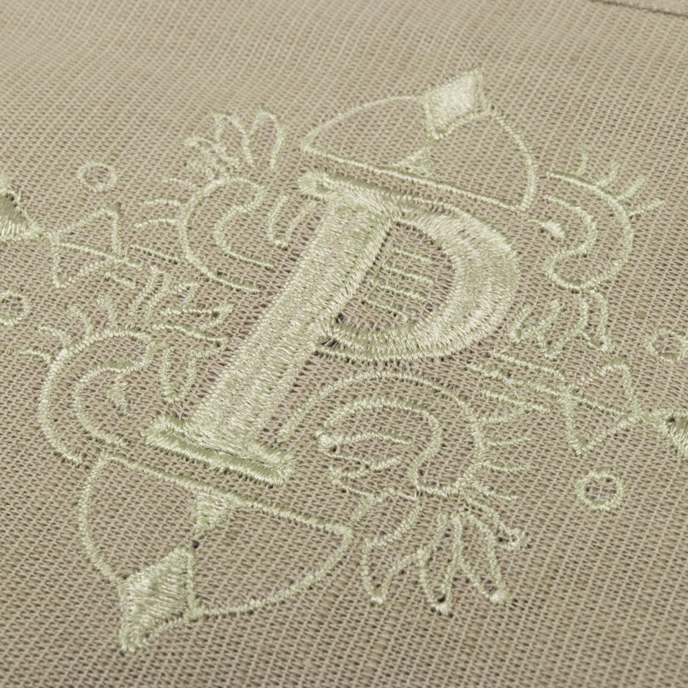 Drum and Hope – Olive Short Sleeve Linen Cotton Embroidered Men's Shirt