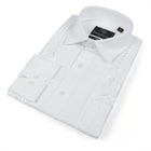 Cuban Luxury - White Long Sleeve Linen Cotton Embroidered Men's Shirt