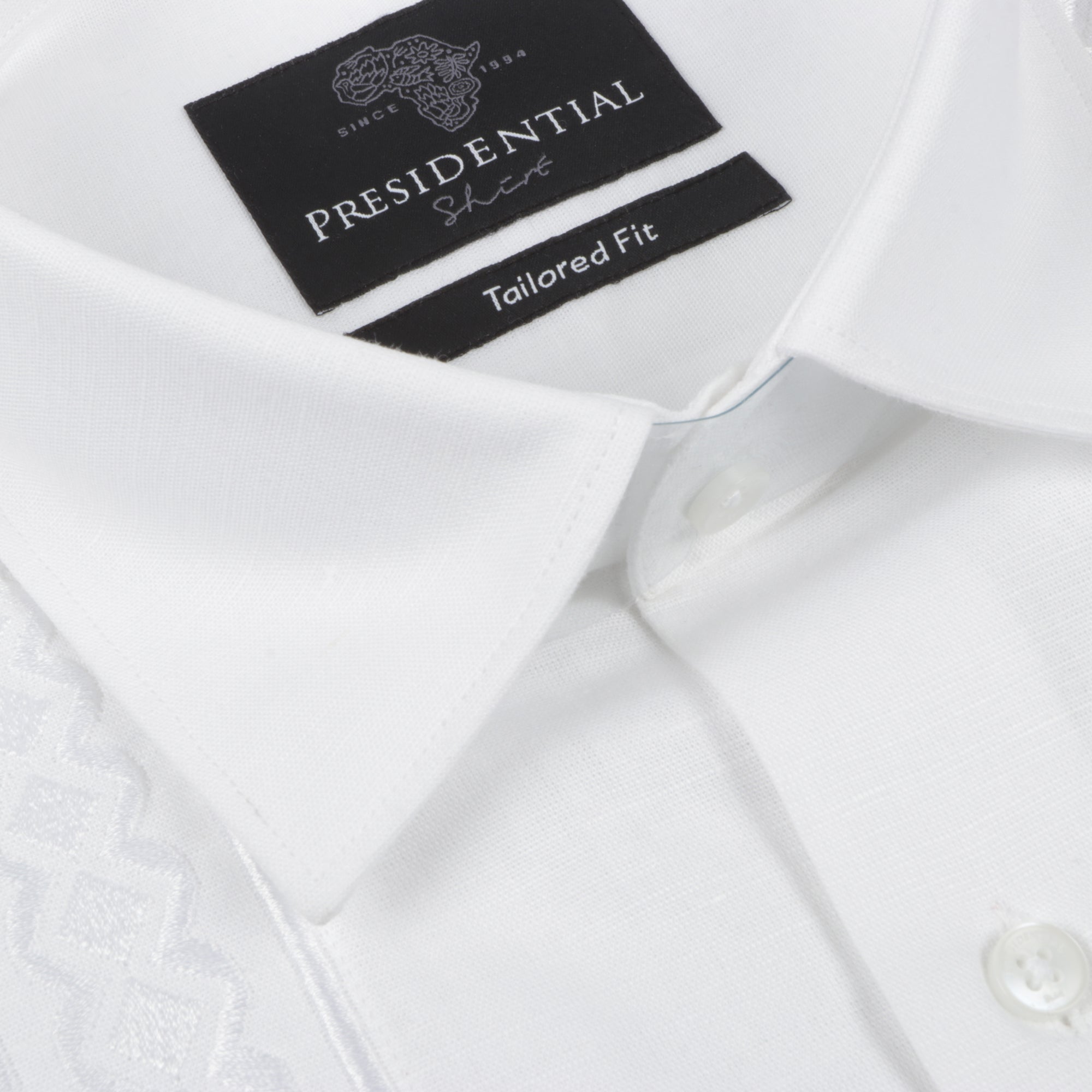 Cuban Luxury - White Long Sleeve Linen Cotton Embroidered Men's Shirt