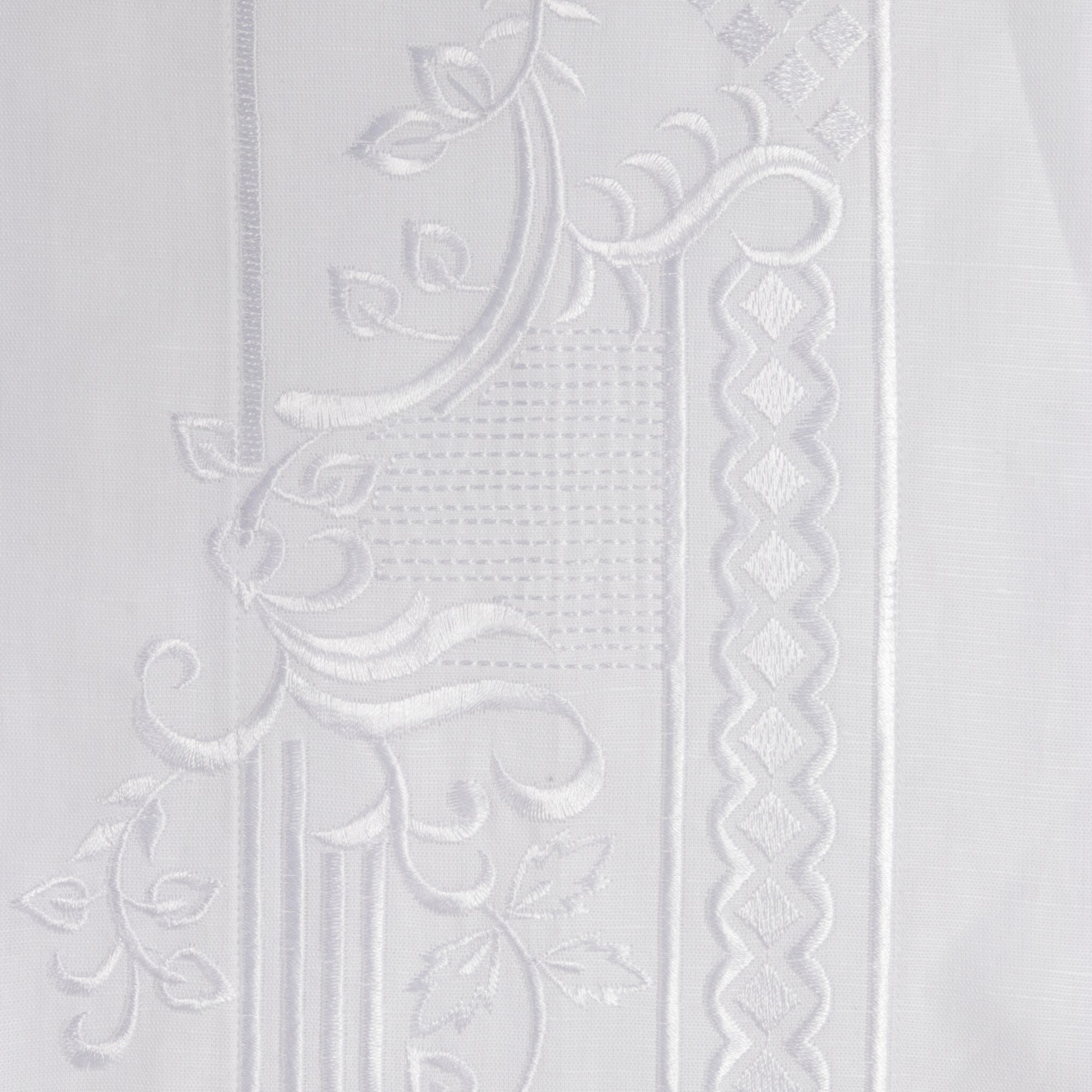 Cuban Luxury - White Long Sleeve Linen Cotton Embroidered Men's Shirt