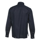 Cuban Luxury - Navy Long Sleeve Linen Cotton Embroidered Men's Shirt