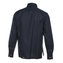 Cuban Luxury - Navy Long Sleeve Linen Cotton Embroidered Men's Shirt