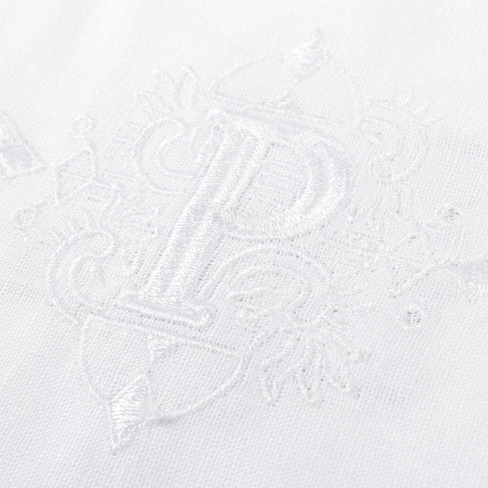 White Flower – White Short Sleeve Linen Cotton Embroidered Men's Shirt