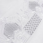 Noble Stripe - White Long Sleeve Linen Cotton Embroidered Men's Shirt