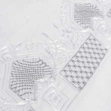Noble Stripe - White Long Sleeve Linen Cotton Embroidered Men's Shirt