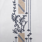 Kings Scepter - White Long Sleeve Linen Cotton Embroidered Men's Shirt
