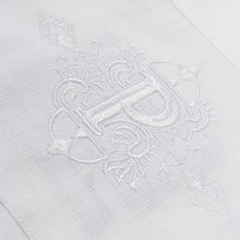 Kings Scepter - White Long Sleeve Linen Cotton Embroidered Men's Shirt