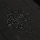 Spiral - Black Long Sleeve Linen Cotton Embroidered Men's Shirt