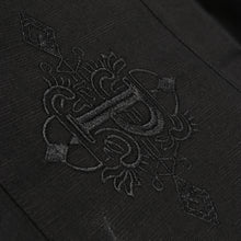 Spiral - Black Long Sleeve Linen Cotton Embroidered Men's Shirt