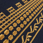 Geometric Blocks - Navy Long Sleeve Linen Cotton Embroidered Men's Shirt