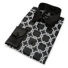 African Circle - Black Men's Long Sleeve Jaquard Woven Formal Shirt