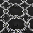 African Circle - Black Men's Long Sleeve Jaquard Woven Formal Shirt