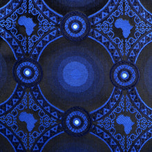 African Circle - Navy Men's Long Sleeve Jaquard Woven Formal Shirt