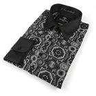 70% Silk Rich Heritage - Black Long Sleeve Men's Shirt