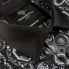 70% Silk Rich Heritage - Black Long Sleeve Men's Shirt