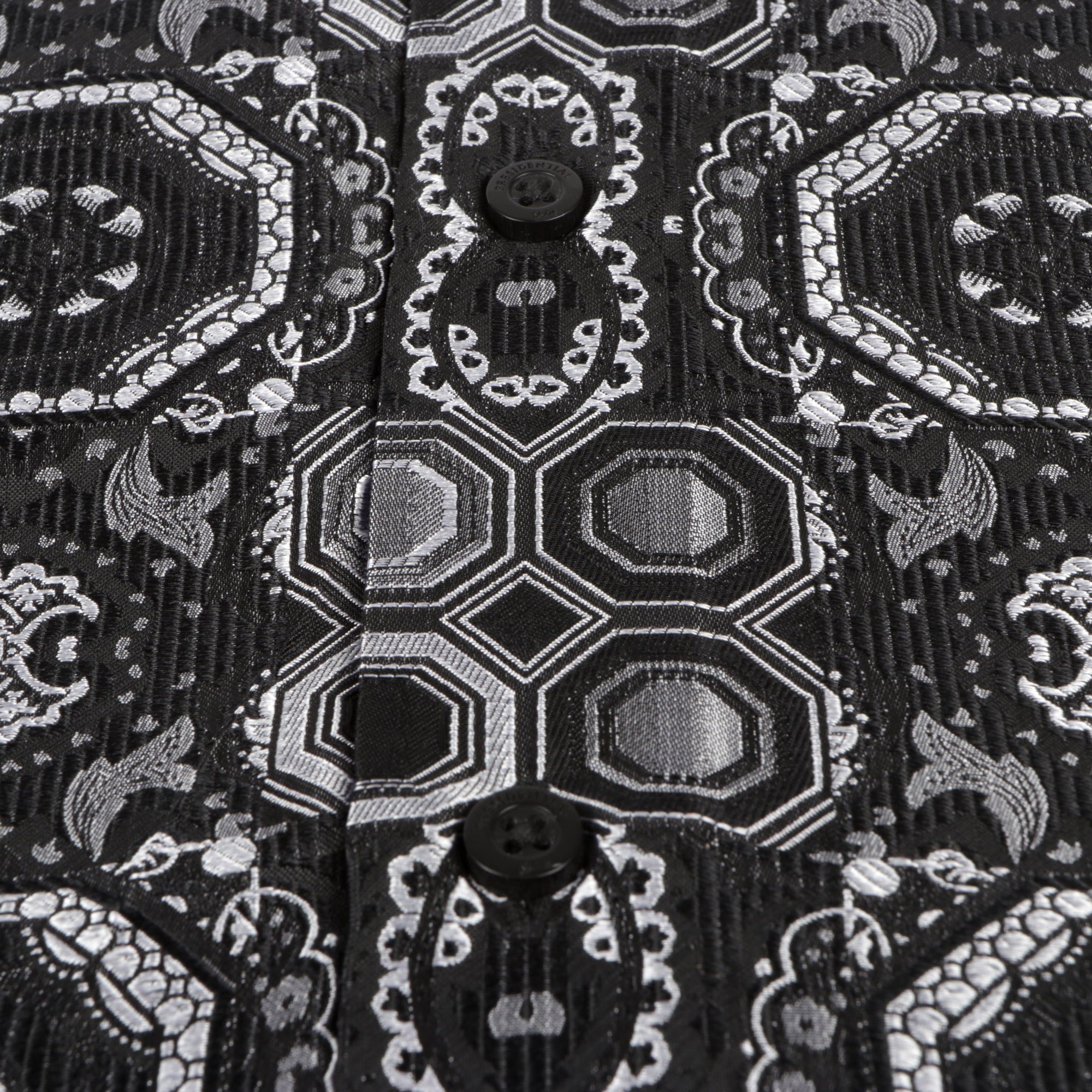 70% Silk Rich Heritage - Black Long Sleeve Men's Shirt