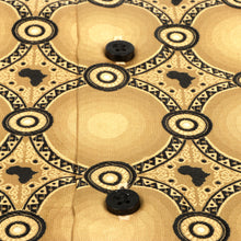 African Circle - Gold Men's Long Sleeve Jaquard Woven Formal Shirt