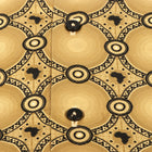 African Circle - Gold Men's Long Sleeve Jaquard Woven Formal Shirt