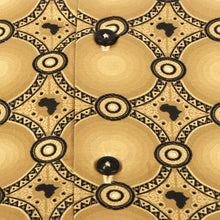 African Circle - Gold Men's Long Sleeve Jaquard Woven Formal Shirt