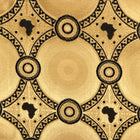 African Circle - Gold Men's Long Sleeve Jaquard Woven Formal Shirt