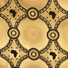 African Circle - Gold Men's Long Sleeve Jaquard Woven Formal Shirt