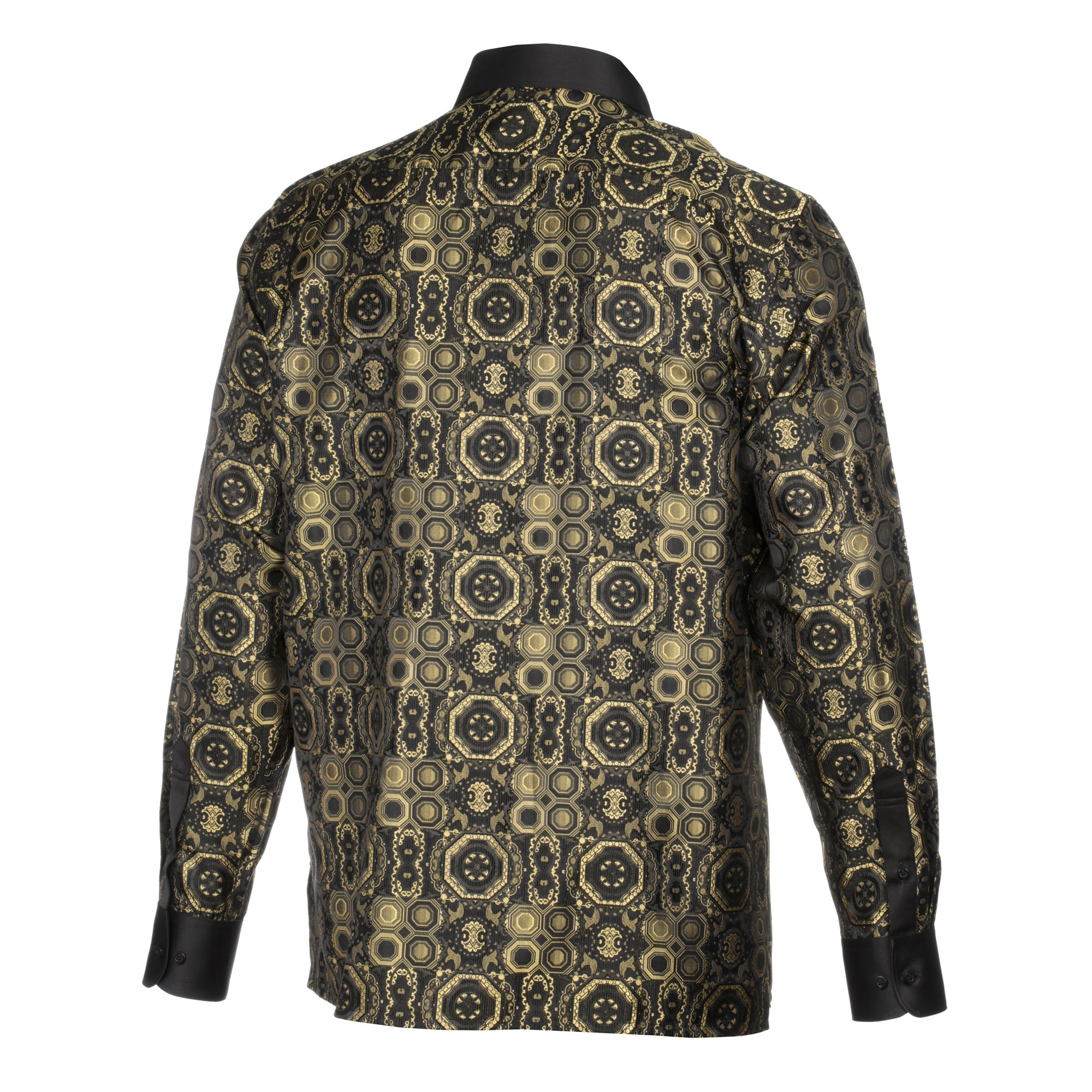70% Silk Rich Heritage - Gold Long Sleeve Men's Shirt