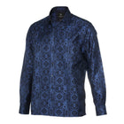 70% Silk Rich Heritage - Royal Blue Long Sleeve Men's Shirt