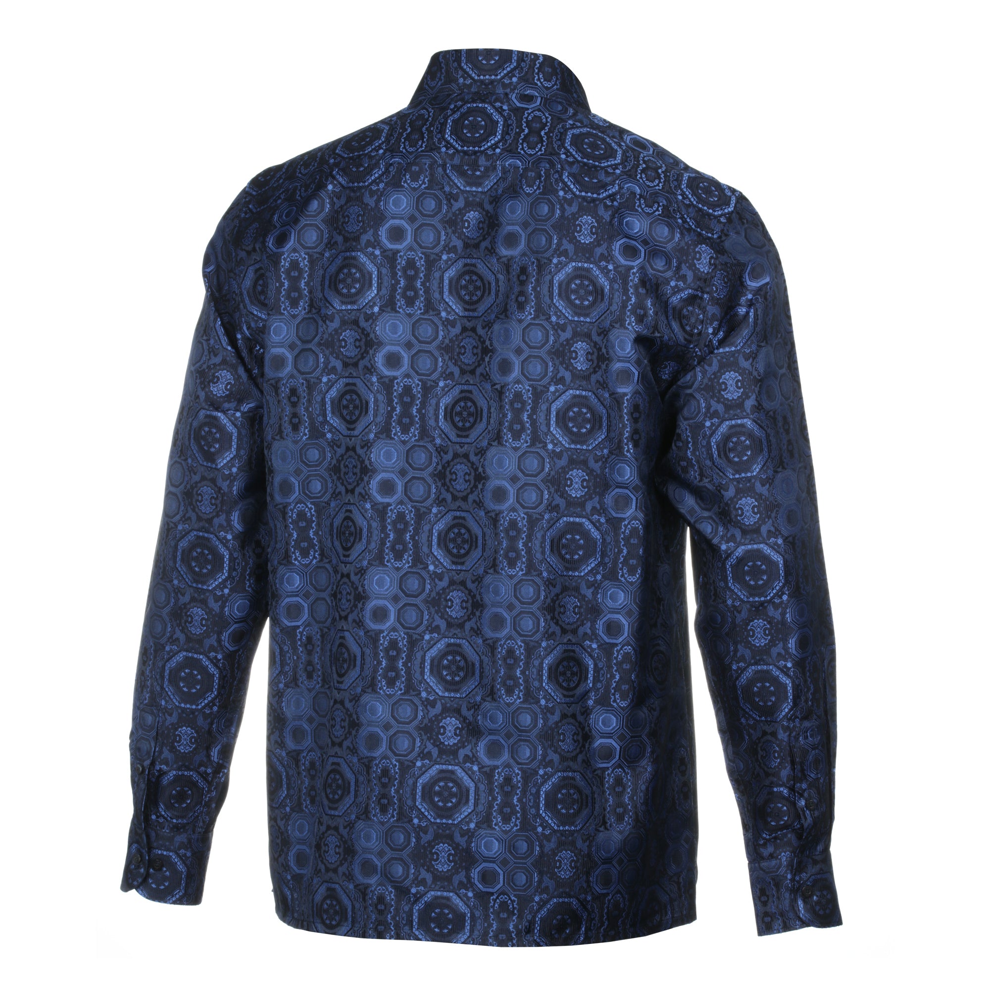 70% Silk Rich Heritage - Royal Blue Long Sleeve Men's Shirt