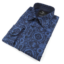 70% Silk Rich Heritage - Royal Blue Long Sleeve Men's Shirt