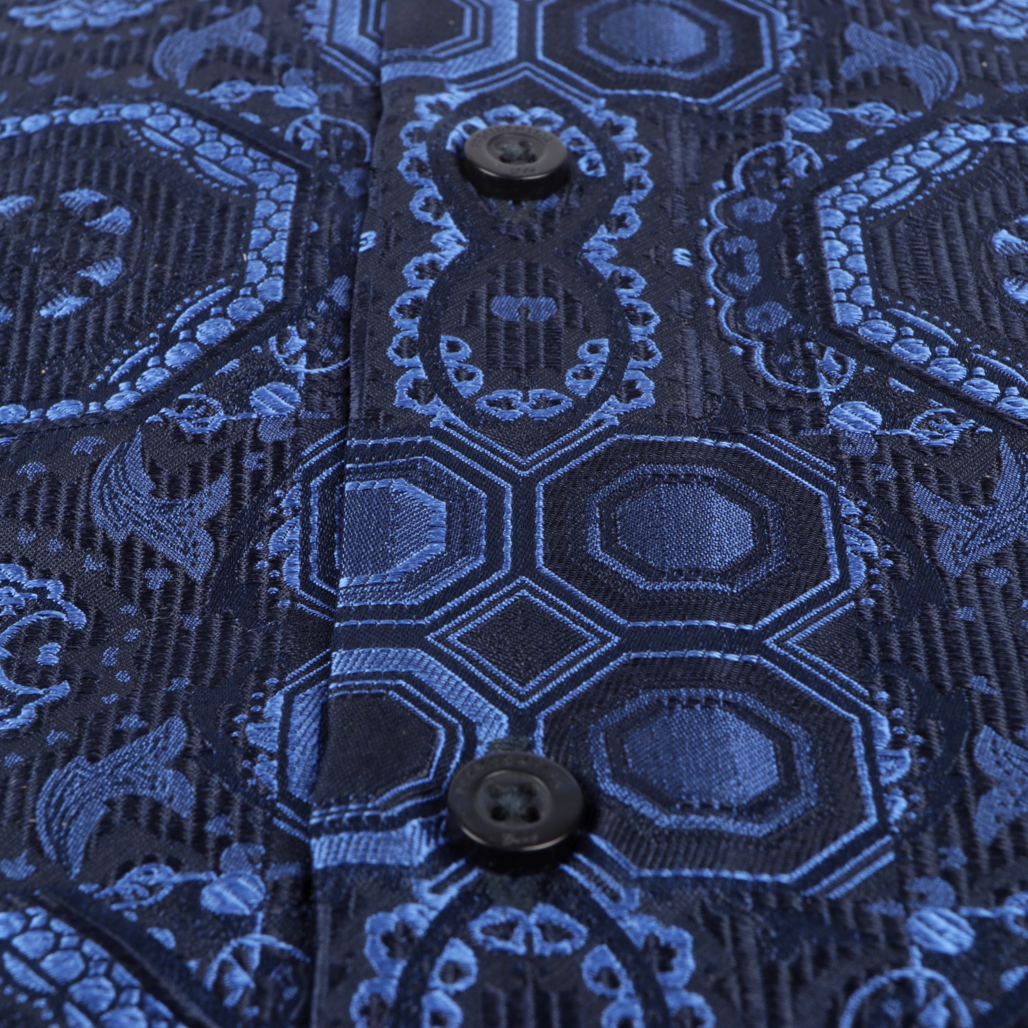 70% Silk Rich Heritage - Royal Blue Long Sleeve Men's Shirt