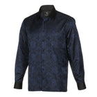 70% Silk Rich Heritage - Navy Long Sleeve Men's Shirt