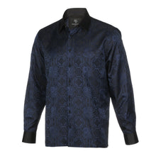 70% Silk Rich Heritage - Navy Long Sleeve Men's Shirt