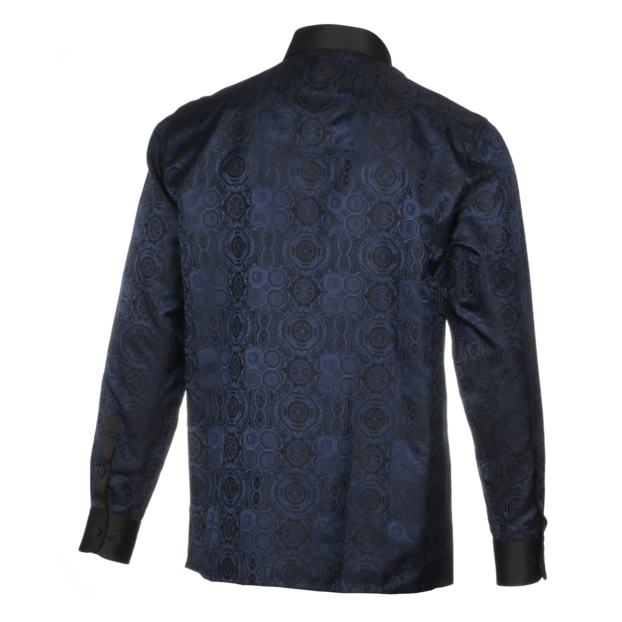 70% Silk Rich Heritage - Navy Long Sleeve Men's Shirt