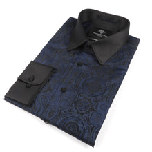 70% Silk Rich Heritage - Navy Long Sleeve Men's Shirt