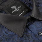 70% Silk Rich Heritage - Navy Long Sleeve Men's Shirt